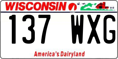 WI license plate 137WXG