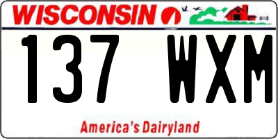 WI license plate 137WXM
