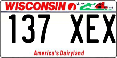 WI license plate 137XEX
