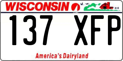 WI license plate 137XFP