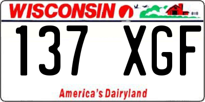 WI license plate 137XGF