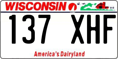 WI license plate 137XHF