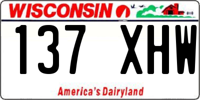 WI license plate 137XHW