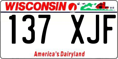 WI license plate 137XJF