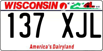 WI license plate 137XJL