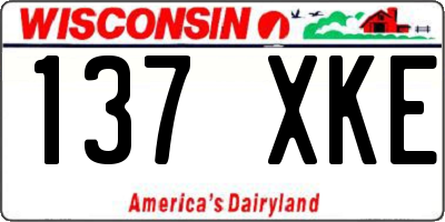 WI license plate 137XKE