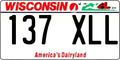WI license plate 137XLL