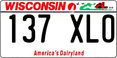 WI license plate 137XLO