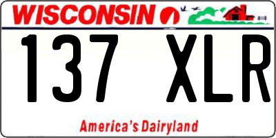 WI license plate 137XLR