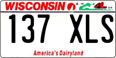 WI license plate 137XLS