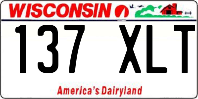 WI license plate 137XLT