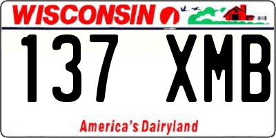WI license plate 137XMB