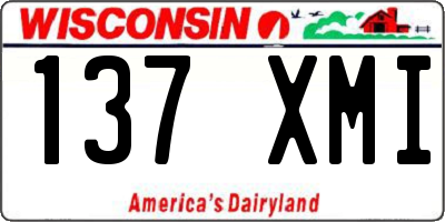 WI license plate 137XMI