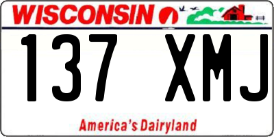 WI license plate 137XMJ