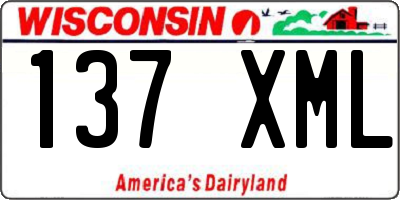 WI license plate 137XML