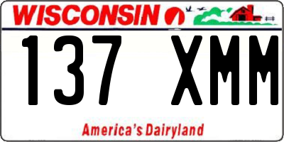 WI license plate 137XMM