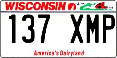 WI license plate 137XMP