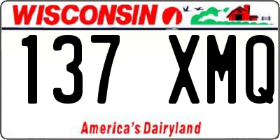 WI license plate 137XMQ