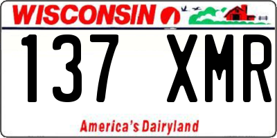 WI license plate 137XMR
