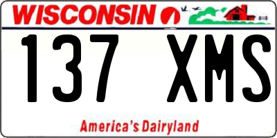 WI license plate 137XMS
