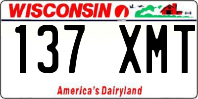 WI license plate 137XMT