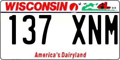 WI license plate 137XNM