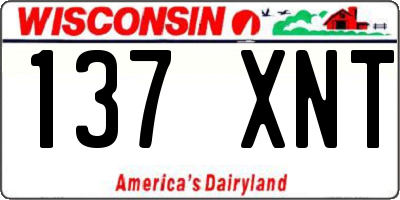 WI license plate 137XNT