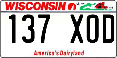WI license plate 137XOD