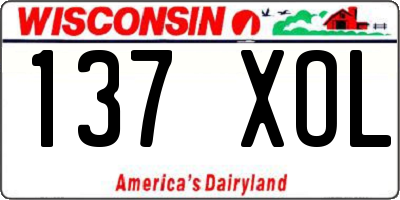 WI license plate 137XOL