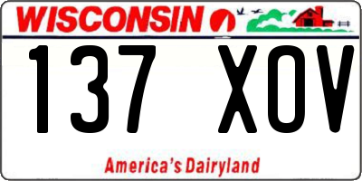 WI license plate 137XOV