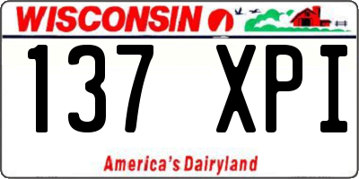 WI license plate 137XPI