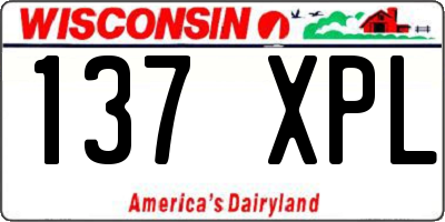WI license plate 137XPL