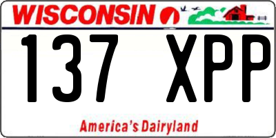 WI license plate 137XPP