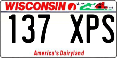 WI license plate 137XPS