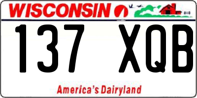 WI license plate 137XQB