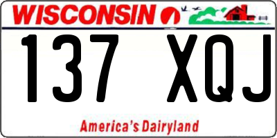 WI license plate 137XQJ