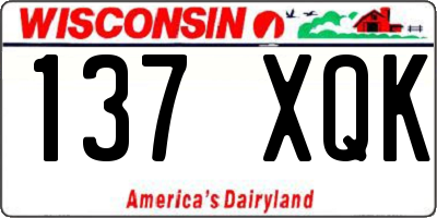 WI license plate 137XQK