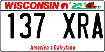 WI license plate 137XRA