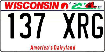 WI license plate 137XRG