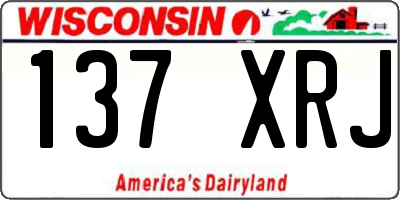 WI license plate 137XRJ