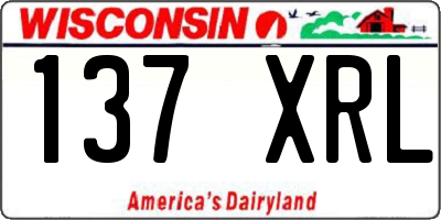 WI license plate 137XRL