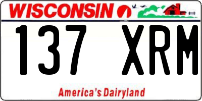 WI license plate 137XRM