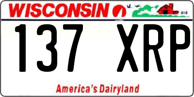 WI license plate 137XRP