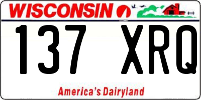 WI license plate 137XRQ