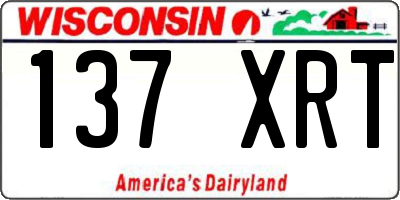 WI license plate 137XRT