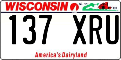 WI license plate 137XRU