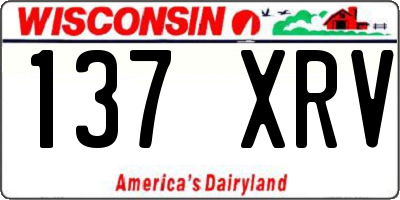 WI license plate 137XRV