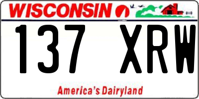 WI license plate 137XRW