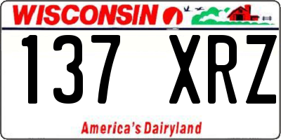 WI license plate 137XRZ