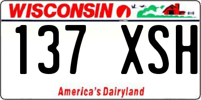 WI license plate 137XSH